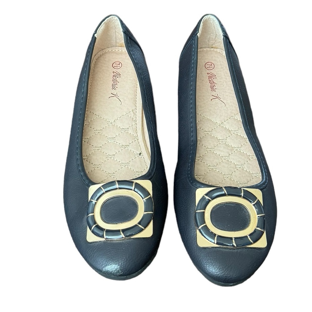 Victoria K. Women's Hardware Detail Ballet Flat Size 7.5